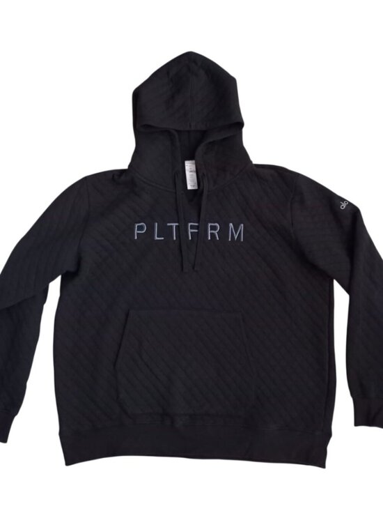 ALO Yoga Other - Alo Yoga PLTFRM Black Quilted Stadium Hoodie - Oversized Pullover, Size XL